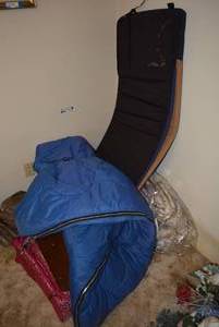 lot 234 image: Sleeping Bag, Blankets and Suitcases