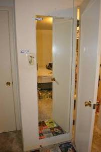 lot 286 image: Tall Beveled Wall Mirror