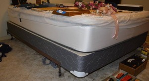 lot 259 image: Queen Bed Frame and Box Spring