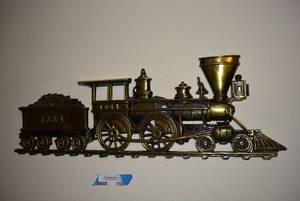 lot 332 image: Metal Train Wall Art