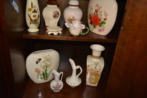 lot 142 image: Ceramic Vases and Pictures as shown
