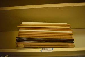 lot 368 image: Hangers and Hanger Rack Plus Vintage Kenmore Floor Scrubber