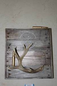 lot 18 image: Custom Made Locking Wall Gun Case with Knife and Light