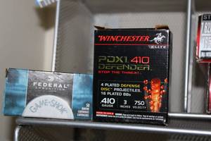 lot 50 image: Ammo Partial lot of 22 LR and 410 shells