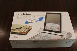 lot 106 image: Brookstone iConvert Scanner, works with iPad and iPad2 Tablets