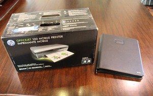 lot 107 image: HP Officejet 100 Mobile Printer and Tablet Case
