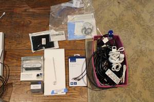 lot 108 image: Belkin Universal Media Reader, Wi-Fi Keyboard, Sound Dome and Cables