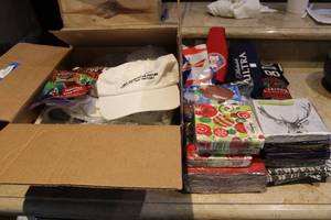 lot 148 image: Napkin Sets, Koozies and Ft. Worth Museum Hat