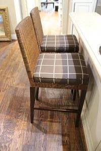 lot 152 image: Two Wicker Back Bar Height Chair