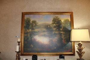 lot 160 image: Large Framed Print signed by artist Flynn, Limited Edition 59500