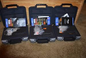 lot 372 image: 3 Sig Sauer Gun Cases,  Hand Gun Cases,  includes clips, locks, cleaners and more see pics (NO GUNS) PREVIEW RECCOMMENDED