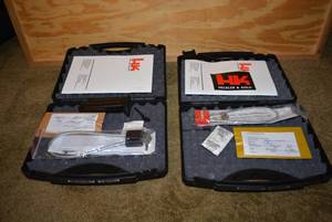 lot 379 image: 2 HK 9mm Hand Gun Cases,  includes clip, locks, cleaners and more see pics (NO GUNS) PREVIEW RECCOMMENDED