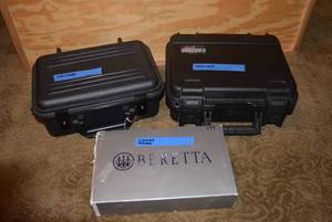 lot 373 image: Doskocil, iSeries and Berretta Gun Cases includes locks, cleaners and more see pics (NO GUNS) PREVIEW RECCOMMENDED