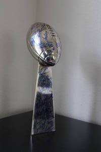 lot 467 image: Replica of Superbowl Trophy signed by players looks to be Cowboys not sure of year