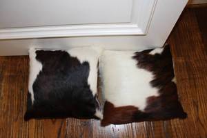 lot 351 image: Two Cowhide Pillows