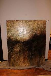 lot 472 image: Large Painting on Wood, Signed Solace Russell Stephenson 2010