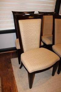 lot 471 image: Two Havertys Copley Square Upholstered Chairs, Coffee Bean