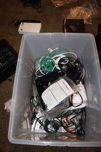 lot 536 image: Misc. Box of Cables and Arris Box