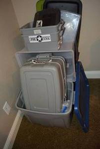 lot 451 image: Plastic Storage Bins