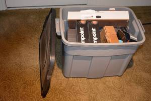 lot 507 image: Gun and sights shipping Boxes Contents and Accessories NO GUNS or SIGHTS INCLUDED