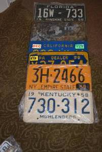 lot 512 image: East and West Coast Vintage License Plates