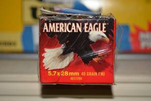 lot 555 image: American Eagle 5.7 x 28mm, 17 Rounds