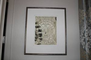 lot 234 image: Framed Afr. Republiek Print with Linen Mat