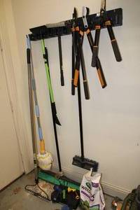 lot 209 image: Garden Tools, Push Broom and Mop, see pictures