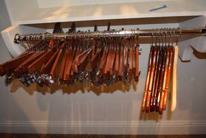 lot 673 image: Wooden Hangers for Pants and Shirts