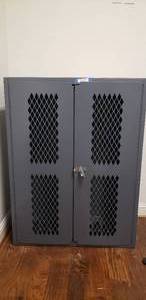 lot 360 image: Metal Gun Storage Cabinet set up for 12 guns