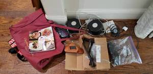 lot 731 image: Misc. Lot Recipe Book, Two Dohm Classic Sleep Sound Machines, Gun Holster and Brackets