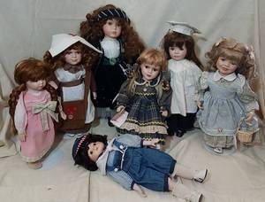 lot 291 image: Porcelain Dolls