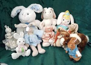 lot 347 image: Assorted Plush Rabbits