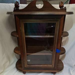 lot 366 image: Solid Wood Curio Cabinet