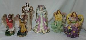 lot 381 image: 6 Angel Figurines