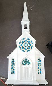 lot 204 image: 48 inch Lighted Church Decoration