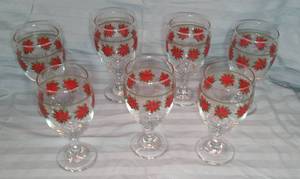 lot 222 image: 8 Christmas Goblets