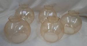 lot 439 image: 5 Blown Glass Light Globes