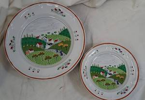 lot 450 image: Vintage Newcor Stoneware Plates