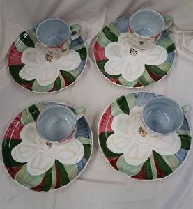 lot 469 image: 4 Bella Ceramica Snack Sets