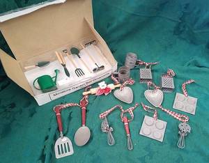 lot 474 image: Miniature Kitchen &amp Garden Tool Ornaments