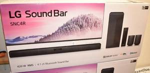 lot 2 image: LG SNC4R 4.1 Soundbar w Wireless Sub and Rear Satellite Speakers 420w Bluetooth (Works)