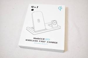 lot 10 image: Wireless Phone Charging Base w Watch Charger 4-in1
