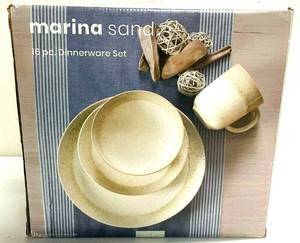 lot 76 image: Marina Sand 16pc Dinnerware Set