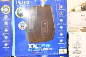 lot 81 image: 2.0 Gal Dual Tank Homedics Total Comfort Ultrasonic Humidifier Warm & Cool Mist Black