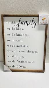 lot 106 image: Family Rules Frame