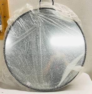 lot 253 image: Stonebriar Round Metal Wall Mirror Approx 30in diameter