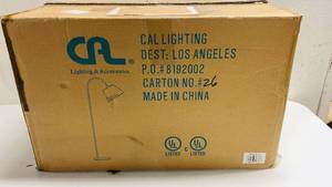 lot 256 image: Cal Lighting Floor Standing Lamp in box