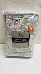 lot 262 image: Sawyer Solid Light Filtering Window Panel 52x108in