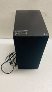 lot 303 image: LG Wireless Subwoofer for Soundbar Model SPN5B-W (Powers On)